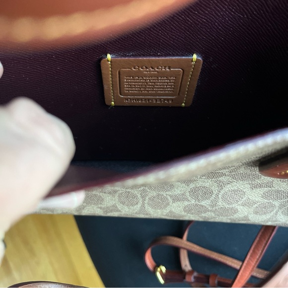 COACH Charlie Tan/ Brown Signature Canvas Tote - Picture 8 of 9